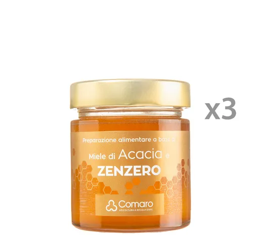 3 vasetti - Miele e Zenzero 250 gr