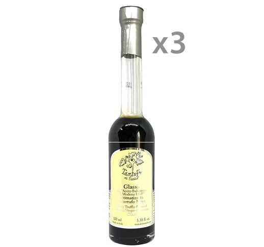 3 bottiglie - Glassa all’Aceto Balsamico di Modena IGP Aromatizzata al Tartufo Nero 100 ml