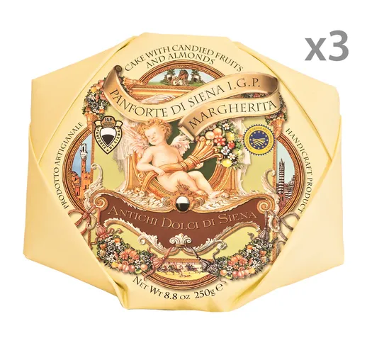 3 confezioni - Panforte di Siena IGP Margherita 250 gr