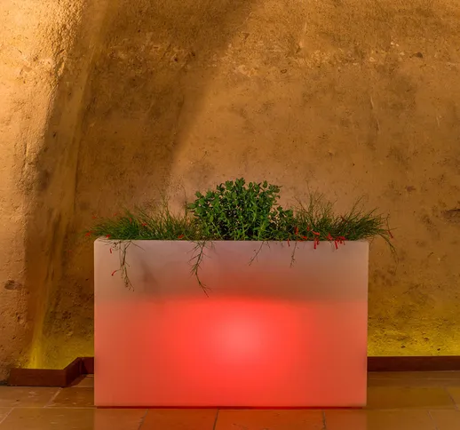 Vaso FLOWERPOT BRIGHT RED LIGHT 80x35xH50