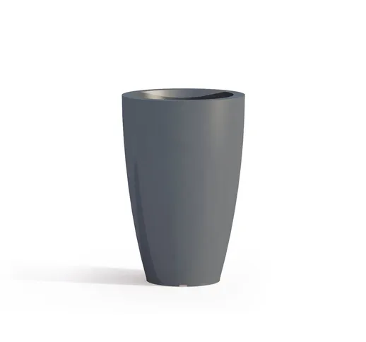 Vaso PRISMA ROUND  GREY Ø33xH50