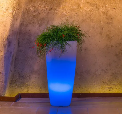 Vaso STILO  ROUND BRIGHT BLUE LIGHT Ø33xH70