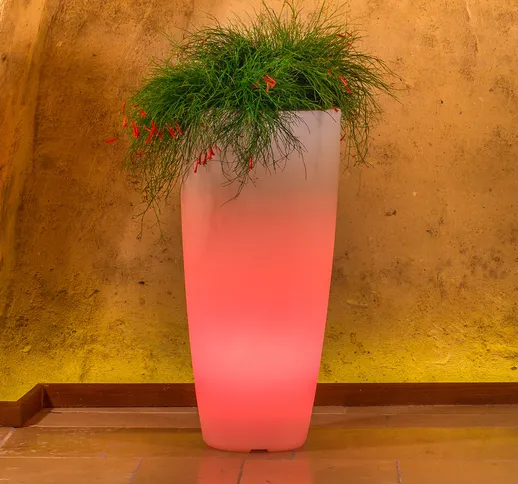 Vaso STILO ROUND TOP BRIGHT RED LIGHT Ø40xH90