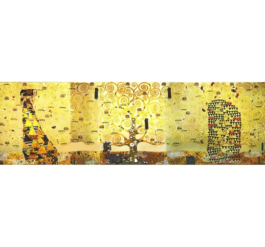 Quadro con lavorazione in finitura bianca - Klimt L'albero della vita 333