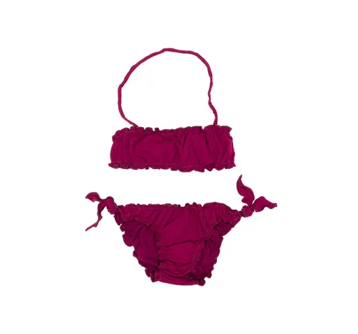 Bikini bimba con fascia colore bordeaux