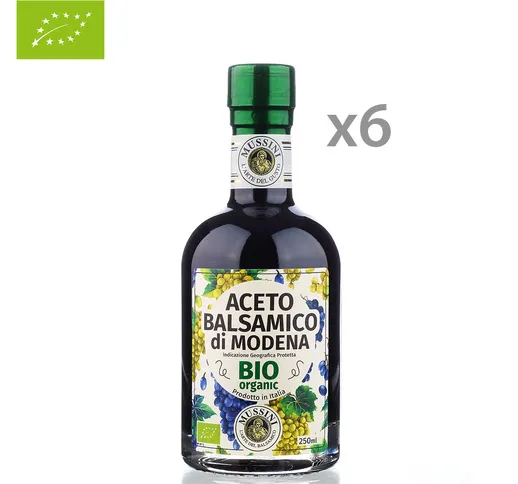6 bottiglie - Aceto Balsamico di Modena IGP "Biologico" 1 moneta 250 ml
