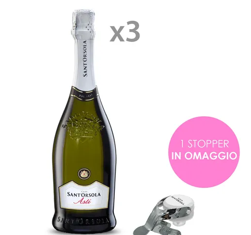 3 bottiglie - Asti DOCG Casa Sant''Orsola 2020 + Stopper Bianco in OMAGGIO