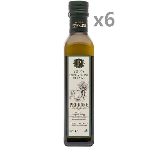 6 Bottiglie da 250 ml di Olio EVO PERRONE