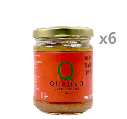 6 vasetti - Ragù di vitella con salsiccia 180 gr