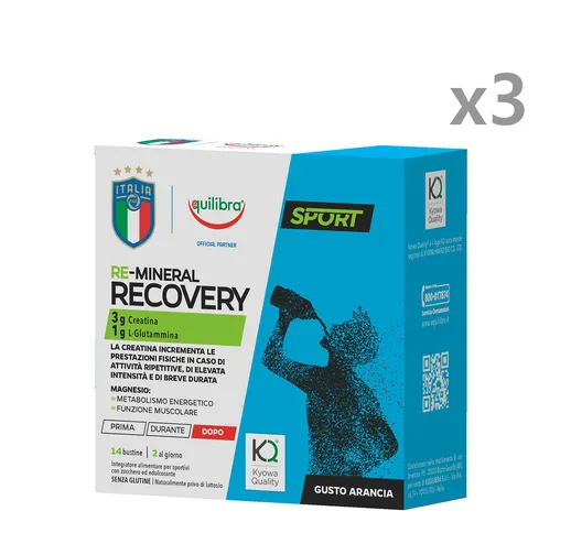 3 Confezioni - Equilibra Re-Mineral Recovery, 14 bustine