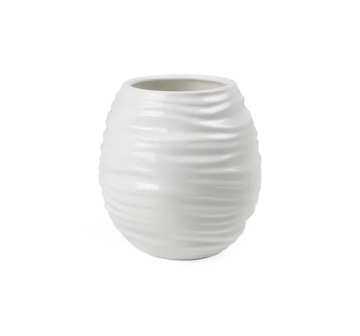 Vaso ceramica, white shiny