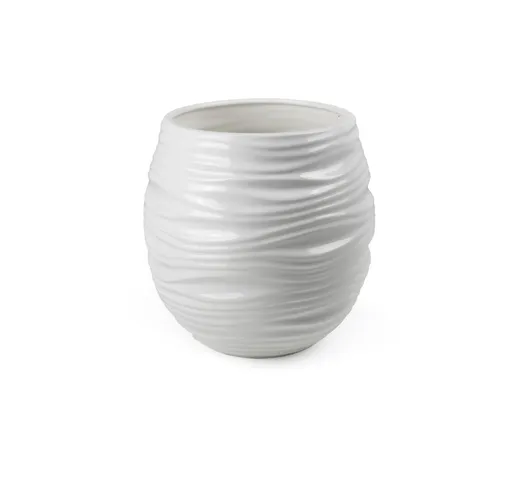 Vaso ceramica, white shiny
