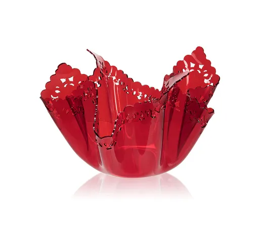 Drappeggi vaso Grace, rosso trasparente