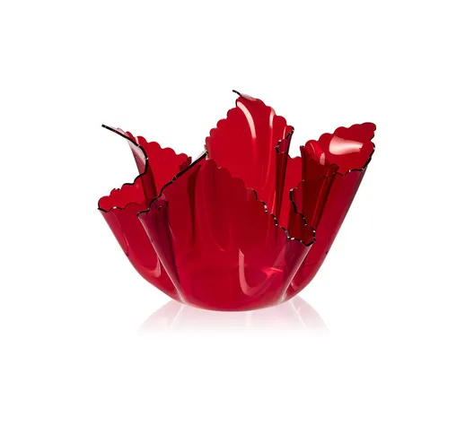 Drappeggi vaso Daisy, rosso trasparente