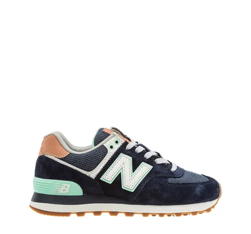 Sneakers New Balance 574 blu e verde acqua