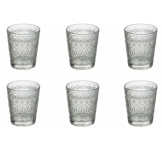 New Marrakech set 6 bicchieri acqua 310 ml, trasparente