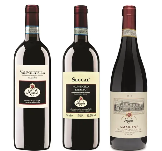 3 bottiglie miste: Valpolicella Classico 2020 - "Seccal" Valpolicella Ripasso Superiore 20...
