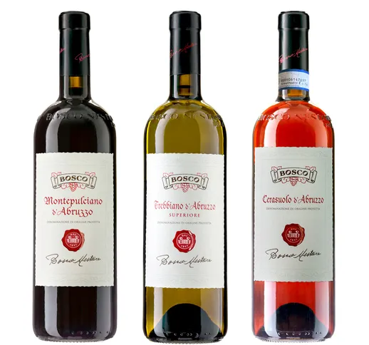 3 bottiglie miste "Linea Storica": STORICA Montepulciano d'Abruzzo DOP 2018 - STORICA Treb...
