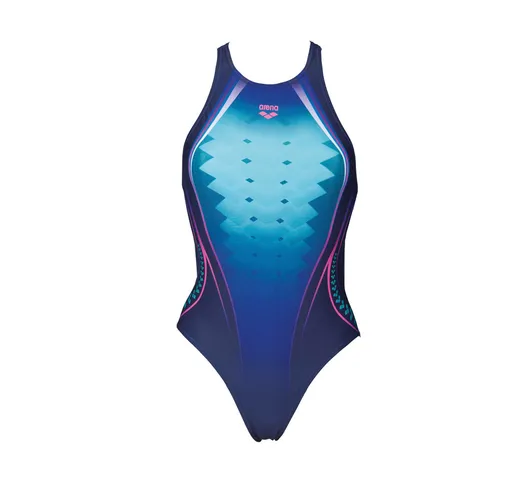 Arena costume intero  W Arena ONE PLACED PRINT ONE PIECE navy