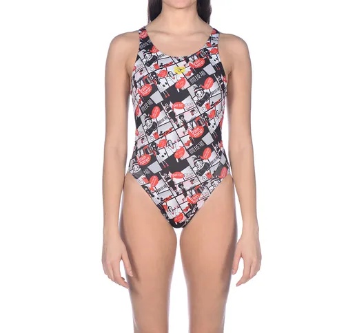 Arena costume intero  W COMICS RACE SWIM TECH ONE PIECE L rosso