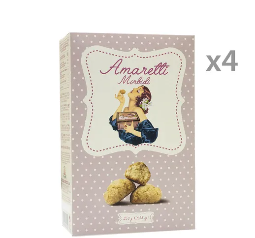 4 confezioni - Amaretti Morbidi 250 gr