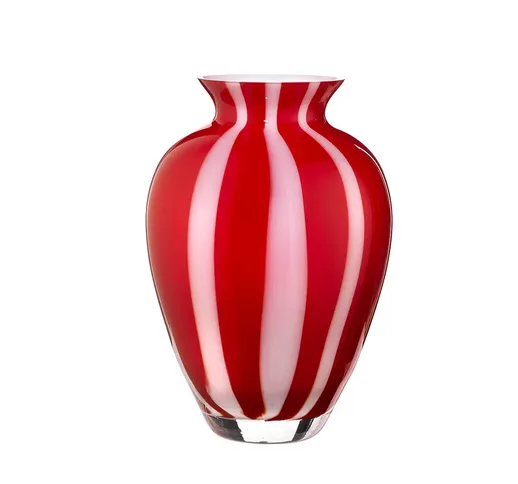 Vaso Aurora stripes h.29, rosso