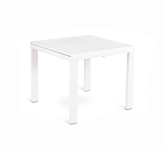 Tavolo Allungabile (90/163,5 x 90 cm), bianco extrawhite