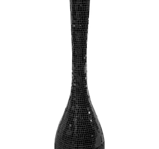 Adm - Vaso Decorato in Vetro 'vaso Olpe' - Colore Nero