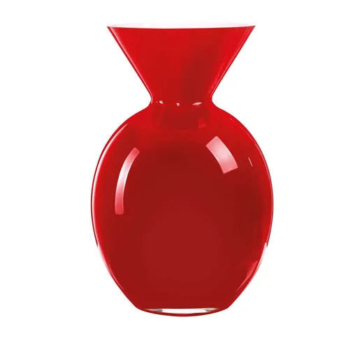 Pallottino vaso h.30 cm opale-rosso
