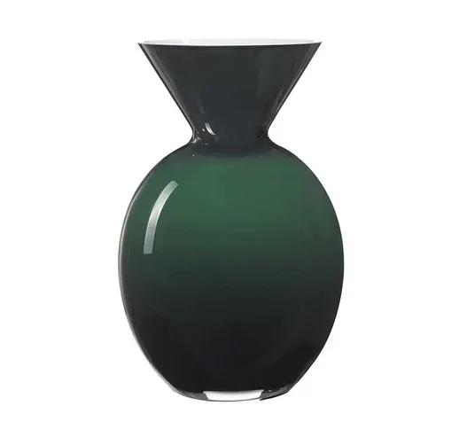Pallottino vaso h.30 cm opale-verde bosco