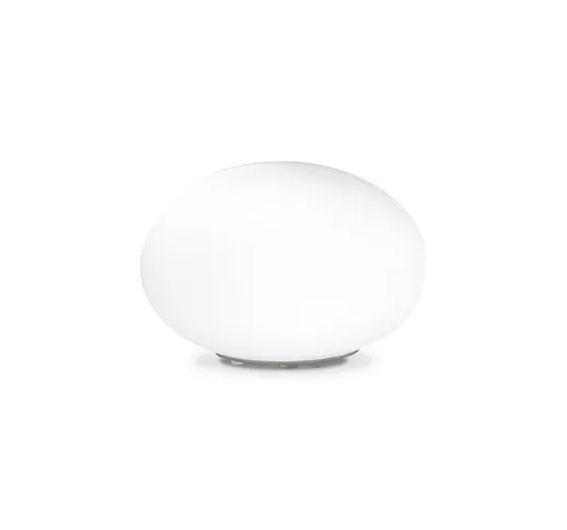 Gilbert - lampada da tavolo circolare - 22 cm - bianco - ON/OFF
