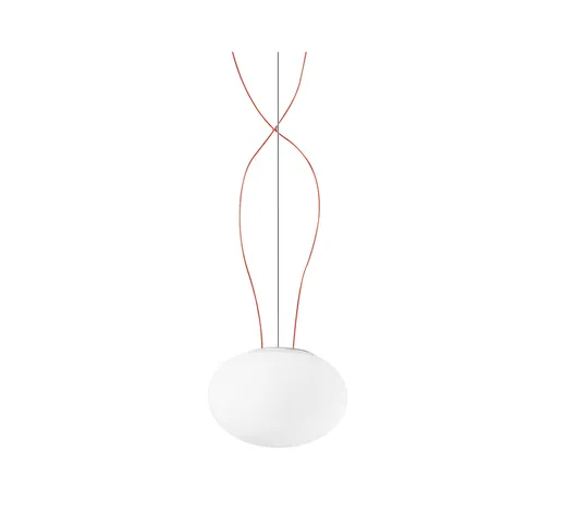 Gilbert - lampada a sospensione circolare con portalampada - 22 cm - bianco