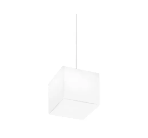 Kubik - lampada a sospensione in vetro soffiato - 14x14 cm