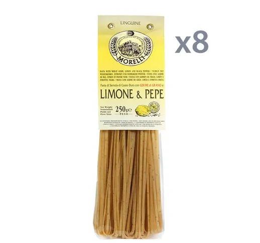 8 confezioni - Linguine limone e pepe 250 gr