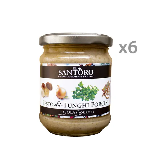 6 vasetti - Pesto ai funghi porcini 180 gr