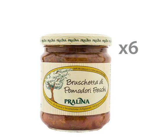 6 vasetti - Bruschetta di Pomodori freschi sottolio 180 gr