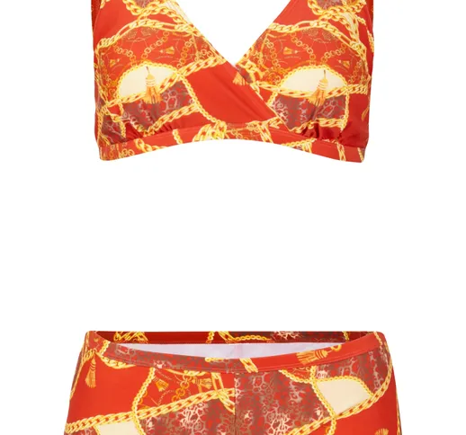 Bikini a bustier per protesi (set 2 pezzi) sostenibile (Rosso) - bpc selection