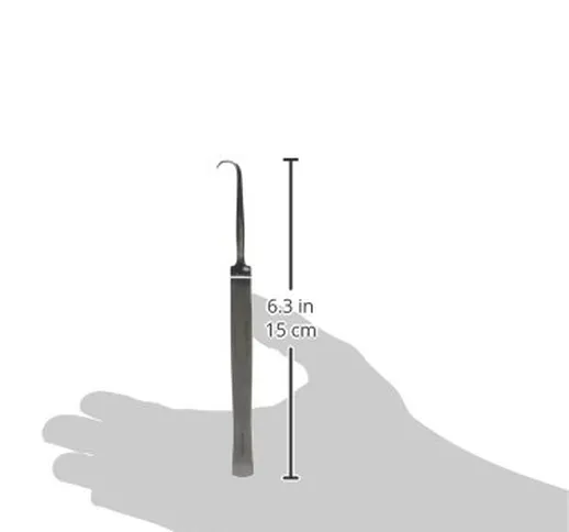 Uncino, 15 cm, strumentario chirurgico in acciaio