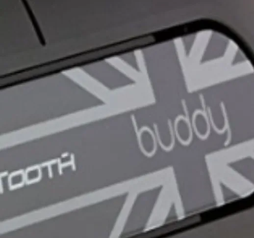 SuperTooth BTBUDDYUJ Buddy Kit Vivavoce Bluetooth per Auto, Nero - Union Jack