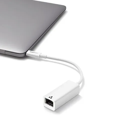 AmazonBasics - Adattatore USB 3.1 Tipo-C a Ethernet, Bianco