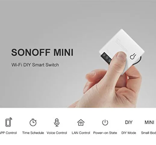 IXVXI Smart WiFi Switch SONOFF Mini interruttore a 2 vie, interruttore WLAN MINI DIY WiFi...