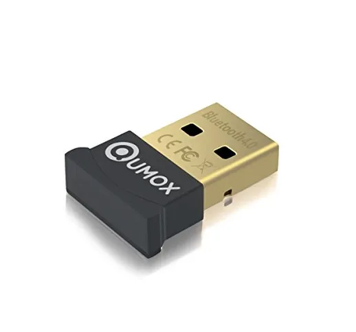 QUMOX Bluetooth 4.0 USB Adattatore/Dongle, Bluetooth trasmettitore e Ricevitore per Window...
