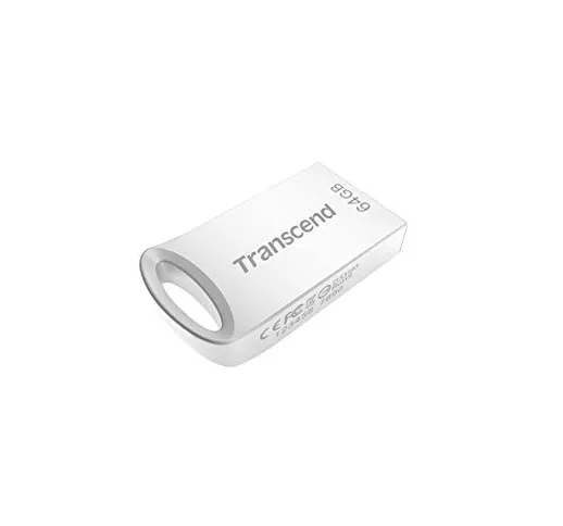 Transcend 64GB JetFlash 710 USB Chiavetta 3.1 Gen 1 Imballaggio Apertura Facile TS64GJF710...