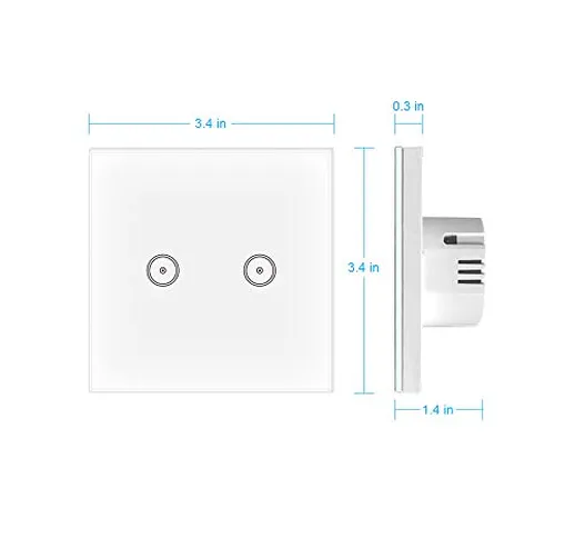 Interruttore WIFI intelligente, Smart Light Switch compatibile con Alexa Google Home e IFT...