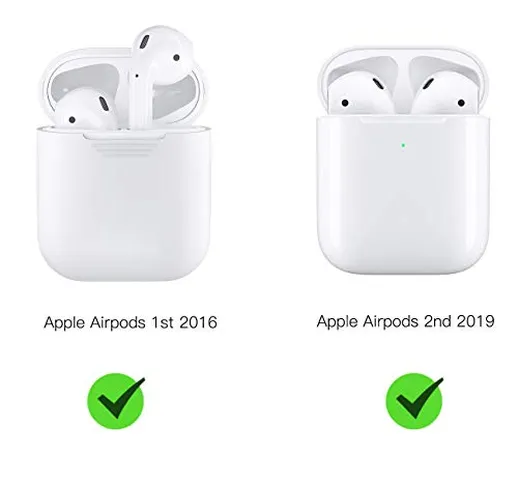 MoKo Case Compatible with Apple AirPods 1/AirPods 2, Snap Closure Protective Cover Carryin...