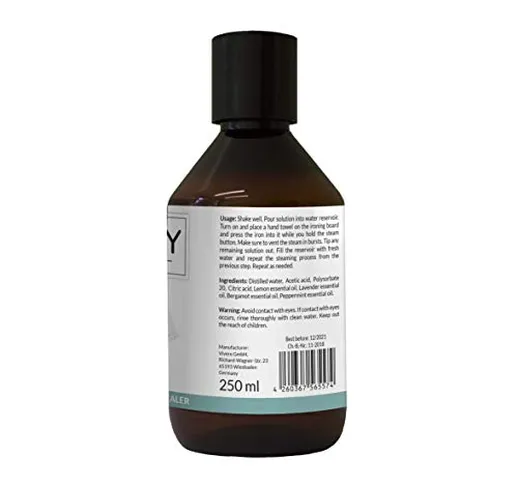 Detergente per ferro da stiro by CLEANLY IRON | Disinfettante e decalcificante 250 ml con...