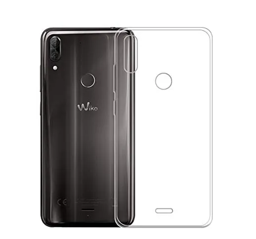 IJIA Case Wiko View 2 Plus Cover + Pellicola Protettiva in Vetro temperato Trasparente - T...