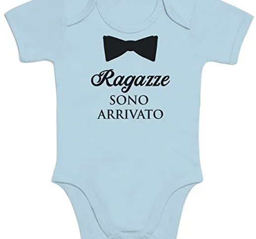 Shirtgeil Ragazze Sono Arrivato con Papillon - Regalo Neonati Body Neonato Manica Corta 6-...