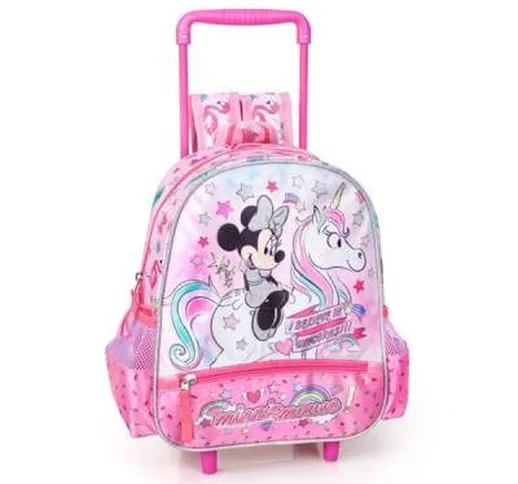 zaino Trolley Minnie Mouse Disney Borsa Scuola Asilo Bambina CM. 30 - 36216C