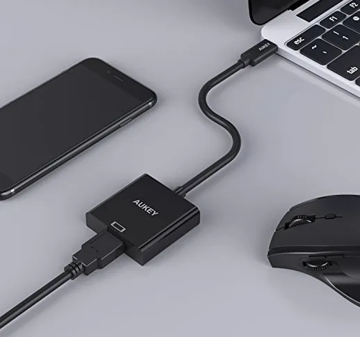 AUKEY Adattatore USB C a HDMI 4K / 30Hz Convertitore Type C per Macbook Pro 2016 , Google...